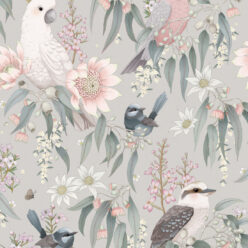 Bush Melody Wallpaper • Children's Wallpaper • Salt Bush • Swatch