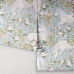 Field Of Dreams Wallpaper • Children's Wallpaper • Provincial Blue • Roll