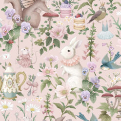 Garden Party Wallpaper • Children's Wallpaper • Petal Pink • Swatch