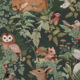 In The Woods Wallpaper - Kindertapete - Wald - Swatch