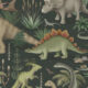 Prehistorica Wallpaper - Carta da parati Dinosauro - Giungla profonda - Swatch