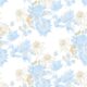 Protea Wallpaper • Floral Wallpaper • Bell Blue Honey • Swatch