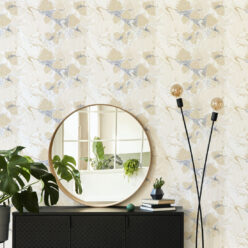 Desert Rose Wallpaper • Floral Wallpaper • Honeysuckle • Insitu