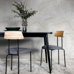 Art Deco Palm Wallpaper • Tropical Wallpaper • Brass • Insitu