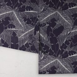 Art Deco Palm Wallpaper • Tropical Wallpaper • Indigo • Roll