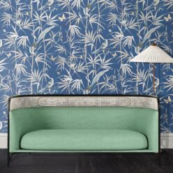 Bamboo Wallpaper • Cobalt • Insitu