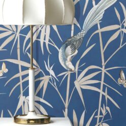 Bamboo Wallpaper • Cobalt • Insitu