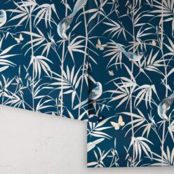 Bamboo Wallpaper • Navy • Rolls