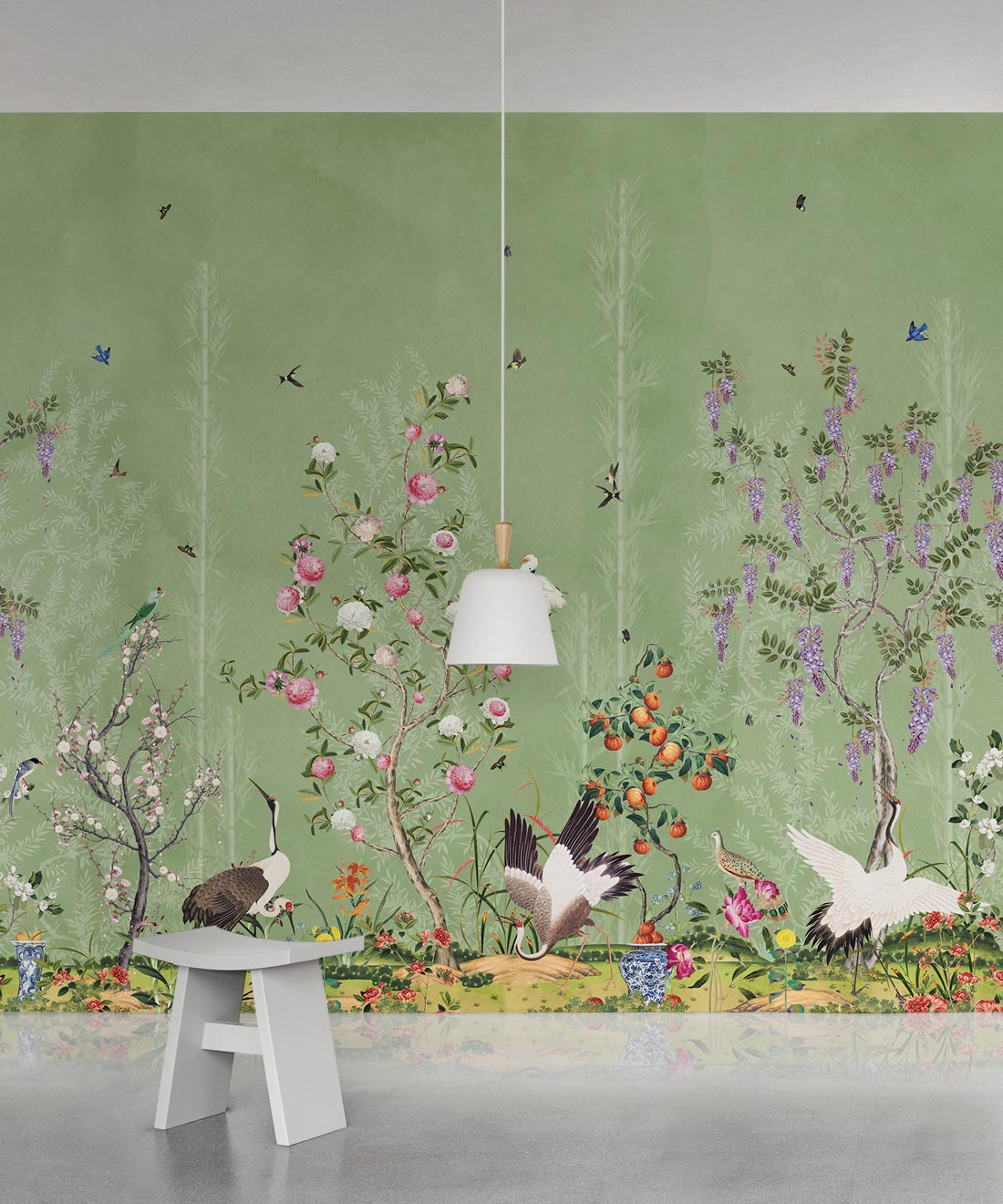 Oriental Garden Mural • Green Tea • Part 2 • Insitu