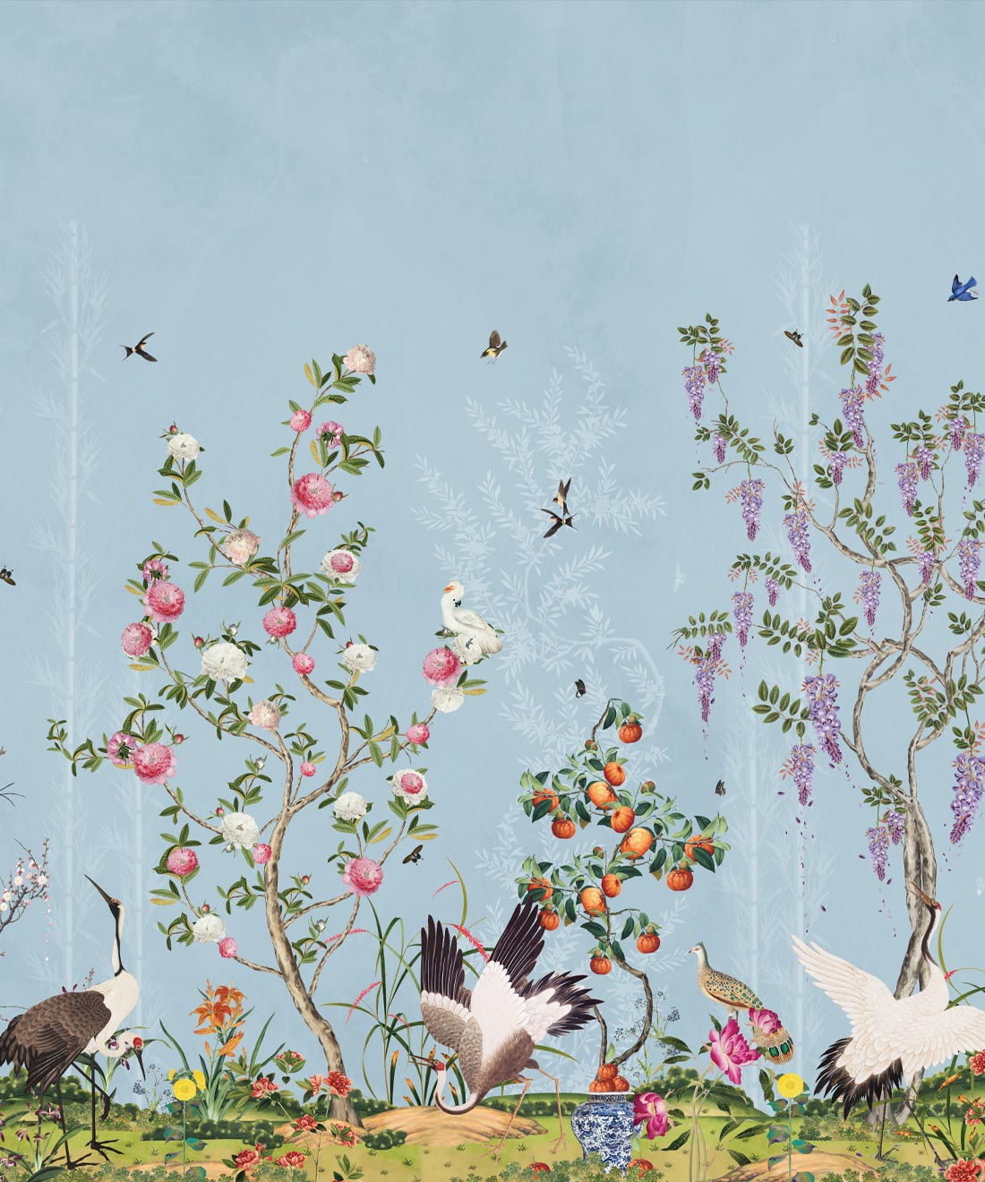 Oriental Garden Mural • Sky • Part 2 • Swatch