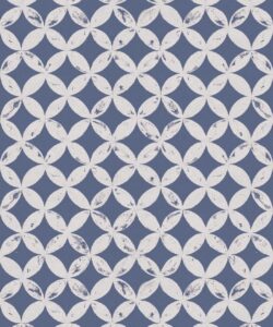 Papier peint Petales Deux - Snow Navy - Swatch