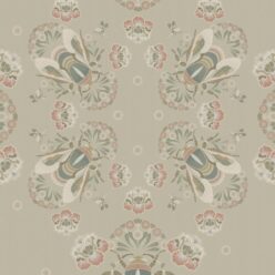 Bees Lace Wallpaper • Beige • Swatch
