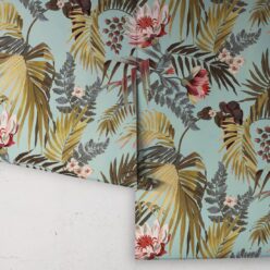 Majestic Palm Wallpaper • Mint • Rolls