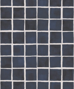 Papier peint Caree - Midnight White Blanc- Swatch