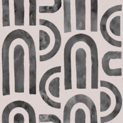 Formes Deux Wallpaper • Charcoal Light Beige • Swatch