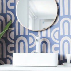 Formes Deux Wallpaper • Grey Navy • Insitu Sink