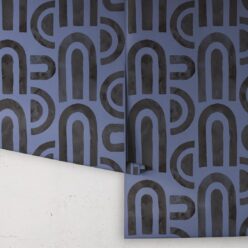 Formes Deux Wallpaper • Midnight Navy • Rolls