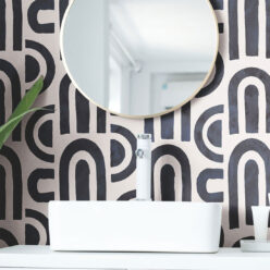 Formes Deux Wallpaper • Midnight White • Insitu Sink