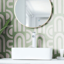 Formes Deux Wallpaper • Snow Green • Insitu Sink