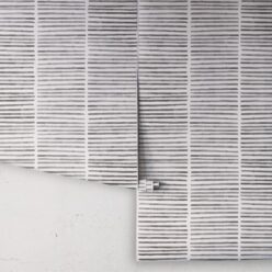 Lignes Wallpaper • Charcoal White • Rolls