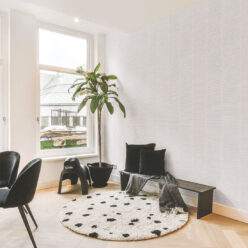 Lignes Wallpaper • Grey White • Insitu