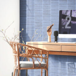 Lignes Wallpaper • Midnight Navy • Insitu