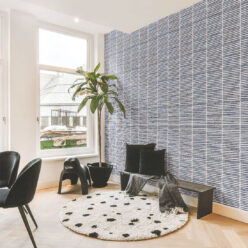 Lignes Wallpaper • Midnight White • Insitu