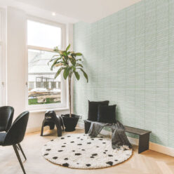 Lignes Wallpaper • Snow Green • Insitu