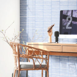 Lignes Wallpaper • Snow Navy • Insitu