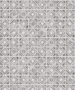 Tuile Wallpaper - Charcoal Blanc - Nuancier