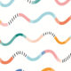 Happy Waves Wallpaper • White • Swatch