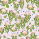 Protea Party Wallpaper - Fruity Lilac - Swatch
