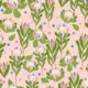 Protea Party Wallpaper - Fruity Peach - Swatch