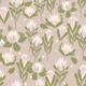 Protea Party Wallpaper - Pastel Café - Swatch