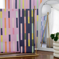 Sweet Rainbow Stripe Wallpaper • Lavender • Insitu