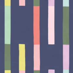 Sweet Rainbow Stripe Wallpaper • Navy • Swatch