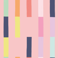 Sweet Rainbow Stripe Wallpaper • Peach • Swatch