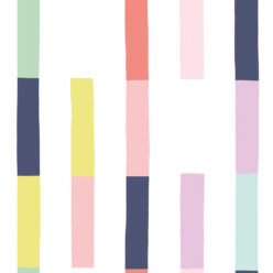 Sweet Rainbow Stripe Wallpaper • White • Swatch