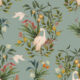 Prima Ballerina Crane Wallpaper - Duck Egg  - Muestra