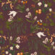 Cranes In Flight Wallpaper - Grape - Echantillon