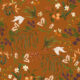 Cranes In Flight Wallpaper - Rust - Echantillon