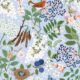 Flowering Trees Wallpaper - Duck Egg  - Swatch