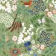 Flowering Trees Wallpaper - Green - Swatch