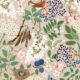 Flowering Trees Wallpaper - Leinen - Swatch