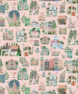 Around the World Wallpaper • Blush • Swatch