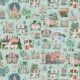 Around the World Wallpaper - Mint - Echantillon