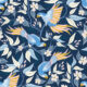 Parrot Wallpaper • Navy • Swatch
