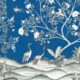 Spring Landscape Wallpaper • Cobalt • Swatch