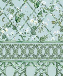 Climbing Sweet Pea Frieze Mural • Light Provence • Swatch