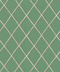 Colony Wallpaper • Dark Green & Cane • Swatch